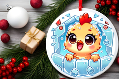 Round Christmass Ornament PNG Product Image 2