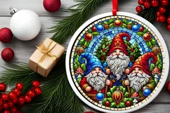 Round Christmas Ornament Sublimation|Clipart Product Image 1