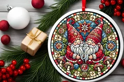 Round Christmas Ornament Sublimation|Clipart Product Image 1