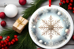 Round Christmass Ornament PNG Product Image 2