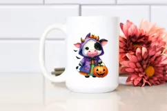 Cute Baby Cow Halloween Sublimation Clipart Product Image 2