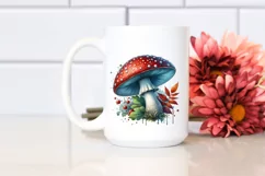 Glossy Mushroom Watercolor Splash PNG Product Image 2