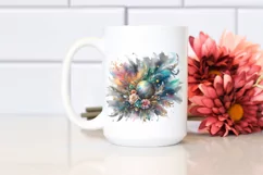 Colorful Watercolor Splash with Silver Foil | Sublimation Product Image 2