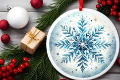 Round Christmass Ornament PNG Product Image 2