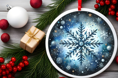 Round Christmass Ornament PNG Product Image 2