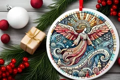Round Christmas Ornament Sublimation|Clipart Product Image 2