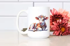 Baby Cow with Polish Manor PNG Product Image 2