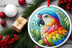 Round Christmas Ornament Sublimation|Clipart Product Image 1