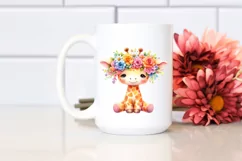 Adorable Giraffe with Flower Crown | Clipart Product Image 2