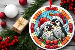 Round Christmas Ornament Sublimation|Clipart Product Image 1
