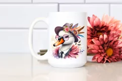 Funny Swan Suit Retro es | Sublimation Clipart Product Image 2