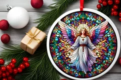 Round Christmas Ornament Sublimation|Clipart Product Image 1
