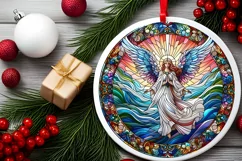Round Christmas Ornament Sublimation|Clipart Product Image 1
