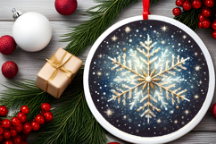 Round Christmass Ornament PNG Product Image 2