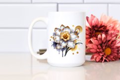 Detailed Shiny Narcissus Watercolor Clipart Product Image 2