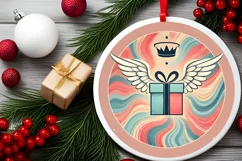 Round Christmas Ornament Sublimation|Clipart Product Image 1