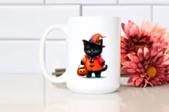 Cute Baby Black Cat Costume | Sublimation Clipart Product Image 2