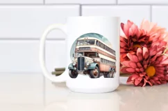 Vintage Dirty Bus, Transparent PNG Product Image 2