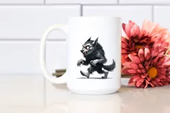 Funny Werewolf Halloween Clipart PNG Product Image 2