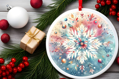 Round Christmass Ornament PNG Product Image 2