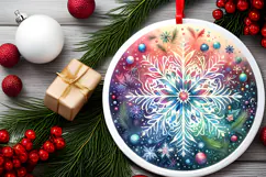 Round Christmass Ornament PNG Product Image 2