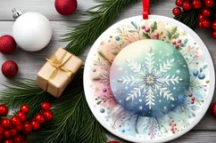 Round Christmas Ornament Sublimation|Clipart Product Image 2