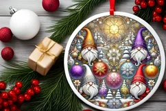 Round Christmas Ornament Sublimation|Clipart Product Image 1