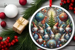 Round Christmas Ornament Sublimation|Clipart Product Image 1