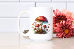 Mystical Celestial Mushroom Watercolor Splash, Transparent Product Image 2