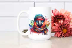 Cute Macaw Scarf Sunglasses | Sublimation Clipart Product Image 2