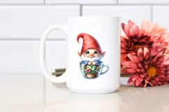 Cute Watercolor Smiling Gnome in | Sublimation Clipart Product Image 2
