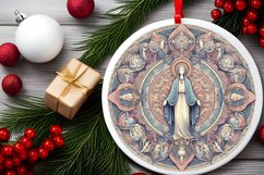 Round Christmas Ornament Sublimation|Clipart Product Image 2