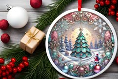 Round Christmas Ornament Sublimation|Clipart Product Image 2