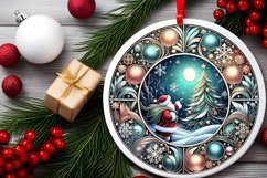 Round Christmas Ornament Sublimation|Clipart Product Image 2
