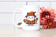 Cute Ghost with Animal Print Holding Cocktail PNG Product Image 2