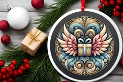 Round Christmas Ornament Sublimation|Clipart Product Image 1