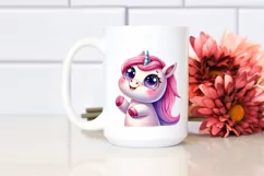 Funny Expressive Unicorn with Big Eyes PNG Product Image 2