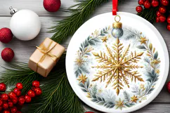 Round Christmass Ornament PNG Product Image 2