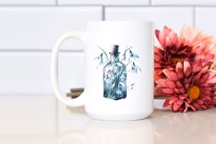 Abstract Bottle with Snowdrop | Sublimation Clipart Product Image 2