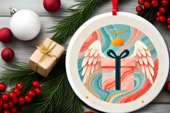 Round Christmas Ornament Sublimation|Clipart Product Image 1