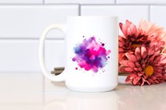 Colorful Magenta Watercolor Background with Splash Product Image 2