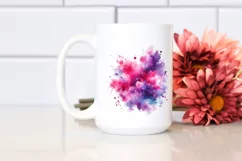 Colorful Magenta Watercolor Background with Splash Product Image 2