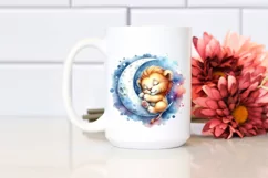 Colorful Baby Lion Moon | Clipart Product Image 2