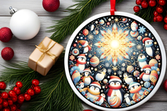 Round Christmass Ornament PNG Product Image 2