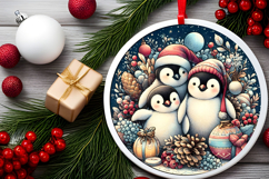 Round Christmass Ornament PNG Product Image 2