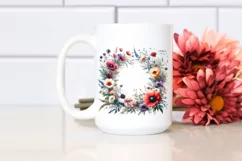Vibrant Watercolor Wild Flowers | Clipart Product Image 2