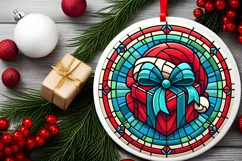 Round Christmas Ornament Sublimation|Clipart Product Image 1