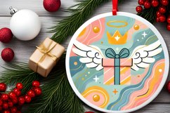 Round Christmas Ornament Sublimation|Clipart Product Image 2
