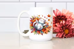 Colorful Autumn Cat PNG Product Image 2