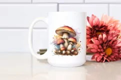Mushroom Watercolor Splash, PNG Product Image 2